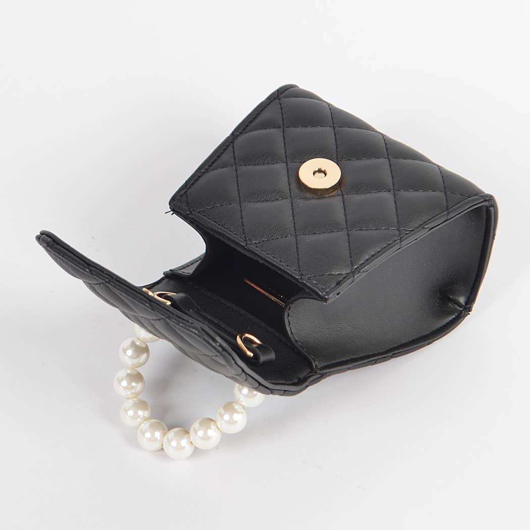 Black Quilted Mini Handbag