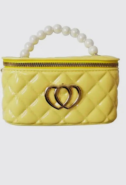 Yellow Double Heart Jelly Purse