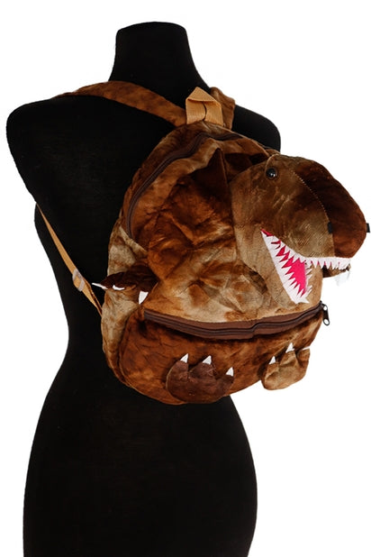 Dinosaur Plushie Zippered Backpack