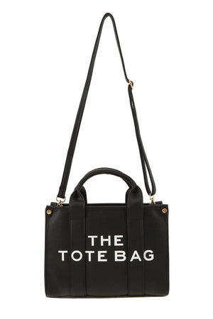 Vegan Leather The Tote Bag: BLACK