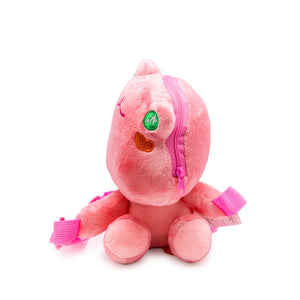 Pink Frog Plush Sling Bag