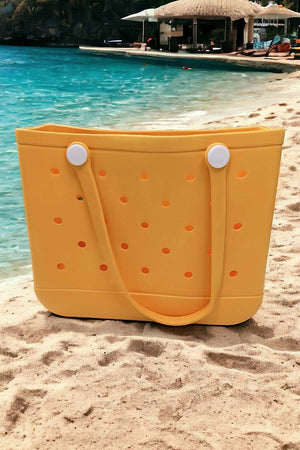 Yellow Rubber Beach Tote