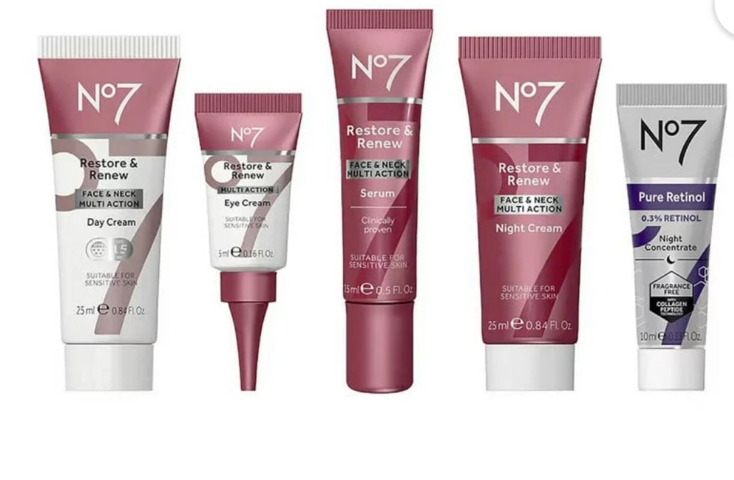 No7 Restore & Renew Collection Skincare Gift Set 5 Piece