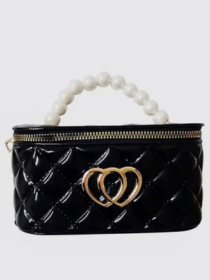 Black Double Heart Jelly Purse