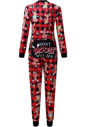 Don't Moose With Me PJs- Plaid