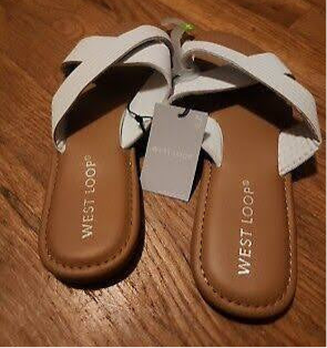 White Criss Cross Sandal