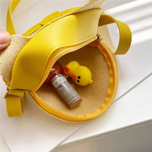 Yellow Lovely Cat Sparkle Crossbody