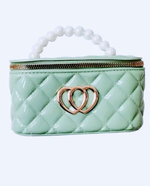 Mint Green Double Heart Jelly Purse