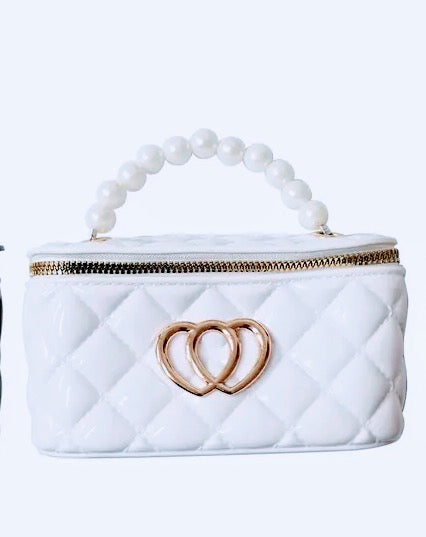 White Double Heart Jelly Purse