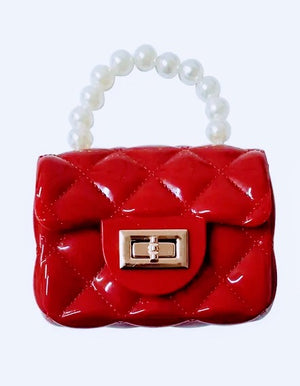 Red Quilted Mini Jelly Purse