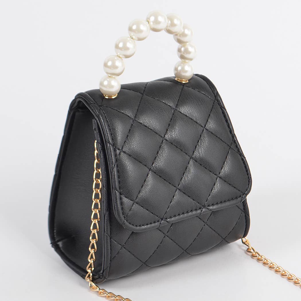 Black Quilted Mini Handbag