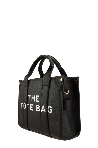 Vegan Leather The Tote Bag: BLACK