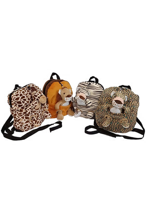 Safari Animal Plush Backpack