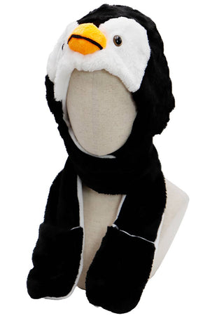 Animal Pals Fuzzy Plush Hat with Long Ear Flaps