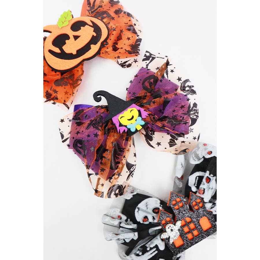 Halloween Theme Hair Bows