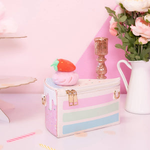 Cake Slice Handbag - Strawberry Confetti