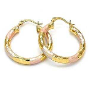 Disco Style Gold Hoop Earrings