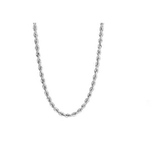 White Gold Layered Rope Chain