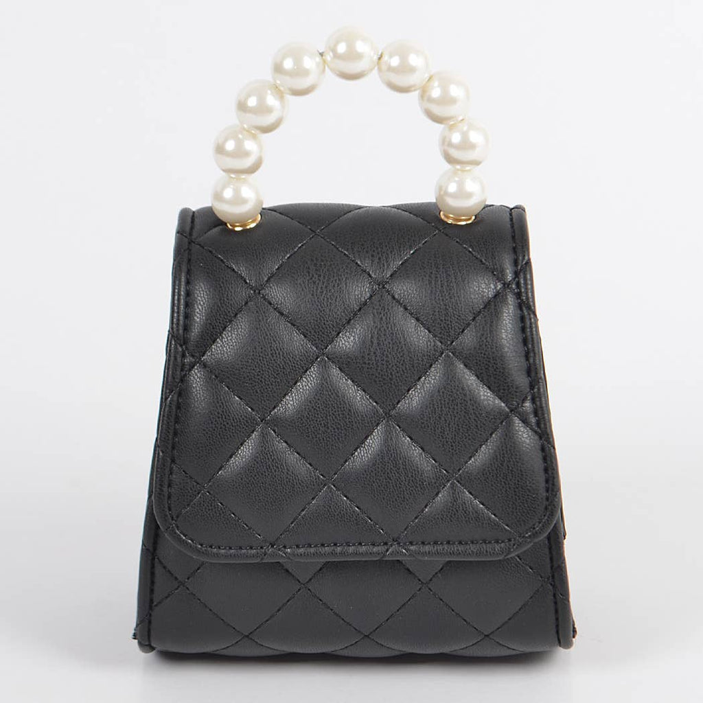 Black Quilted Mini Handbag