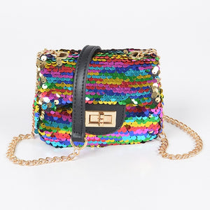 Multi-Color Sequins Mini Crossbody