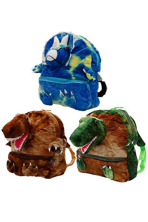 Dinosaur Plushie Zippered Backpack