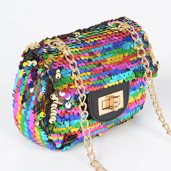 Multi-Color Sequins Mini Crossbody