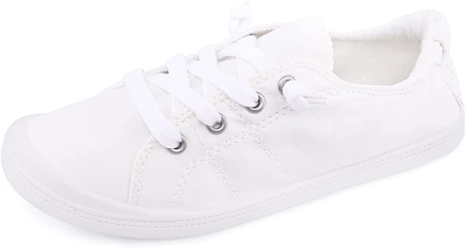 White Slide Canvas Sneakers