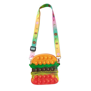 Multi Color Hamburger Push Pop Fidget Bag