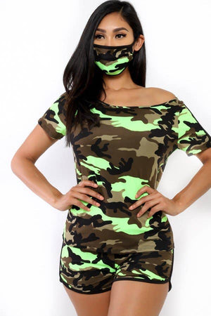 Neon Green Camo Set