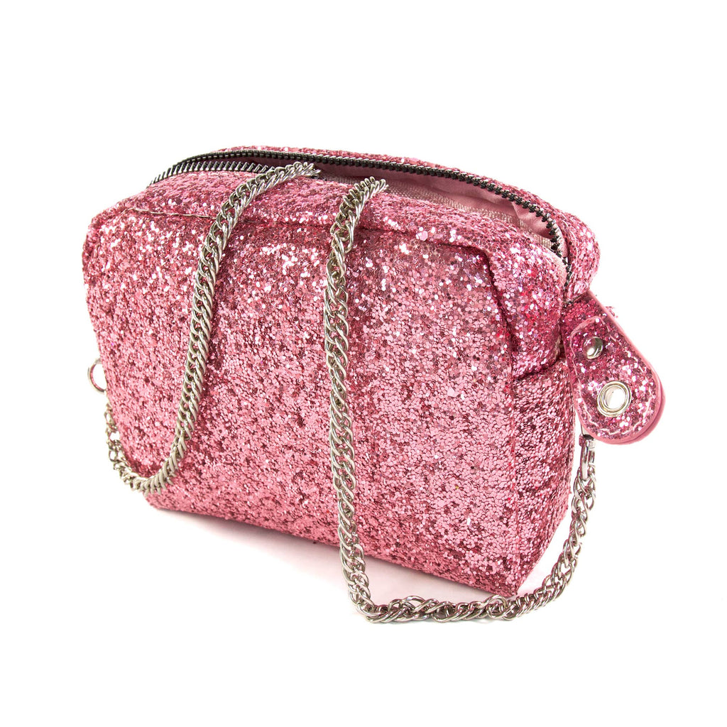 Fancy Pink Glitter Crossbody