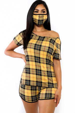 Tartan Plaid Set w/mask