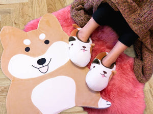 Cute Shiba Inu Dog Microfiber Rug