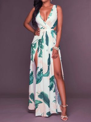 Green Leaf Maxi Dress