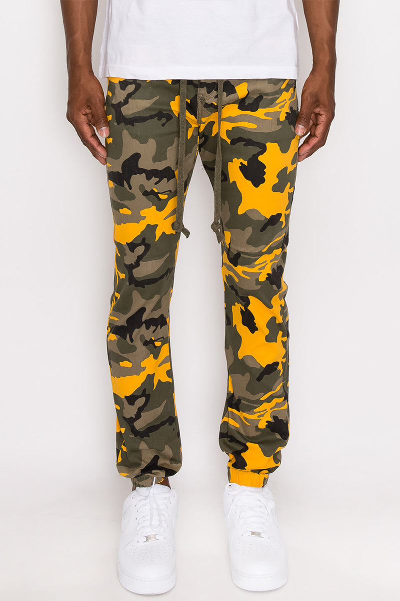 Yellow Camo Joggers