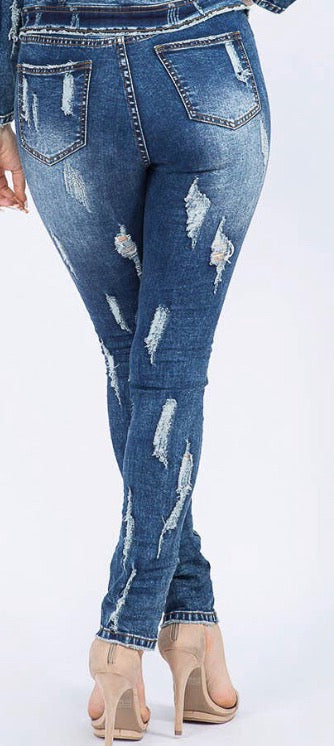 Distressed Denim Jeans