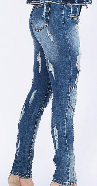 Distressed Denim Jeans