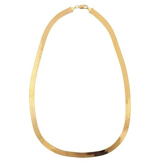 18k Gold Thin Herringbone Chain