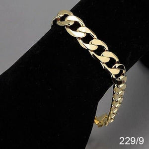 18k Gold Sterling Silver Cuban Link Bracelet