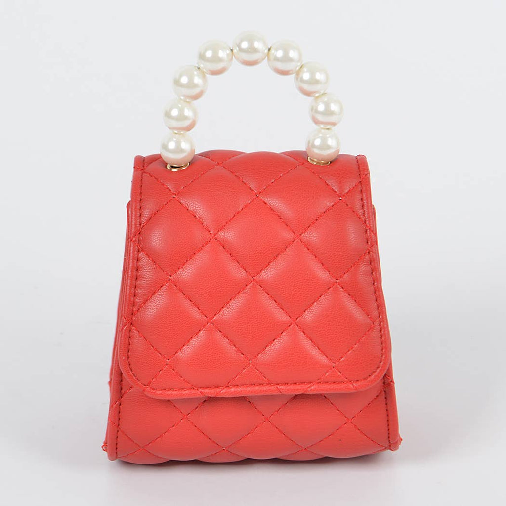Red Quilted Mini Handbag