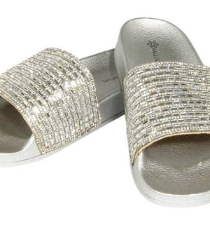 Silver Metallic Slides