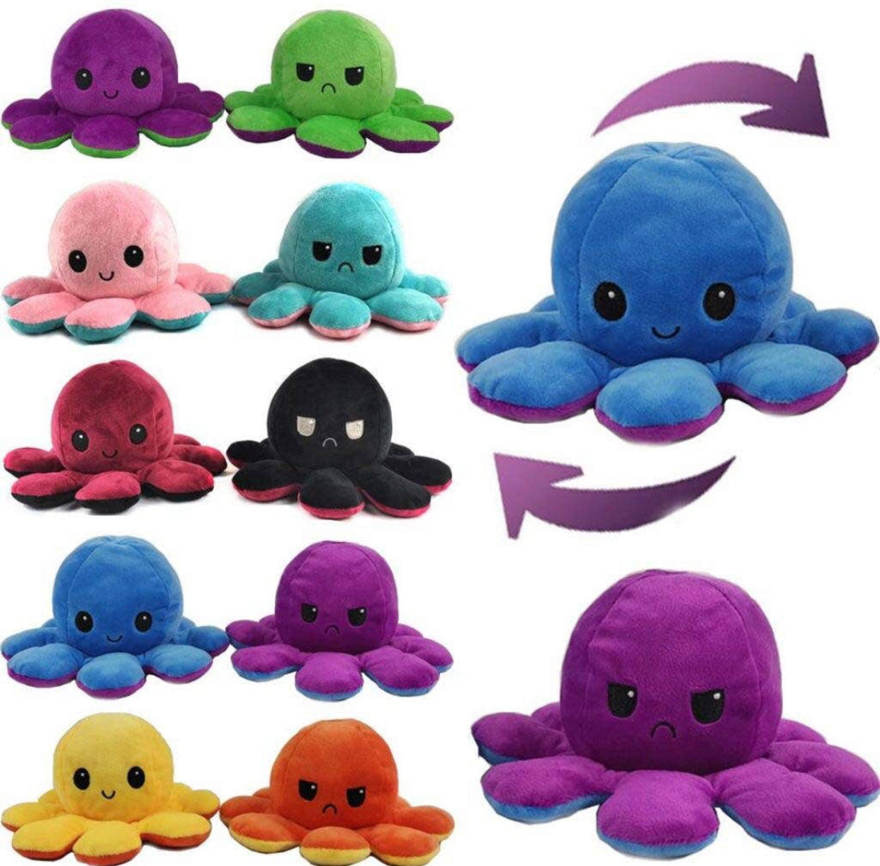 Reversible Octopus Soft Plush Toys For Kids