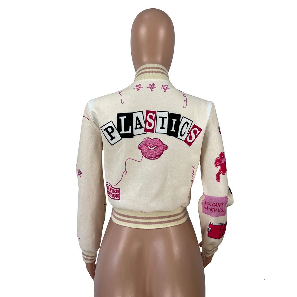 Pink Burn Book Varsity Jacket Pink