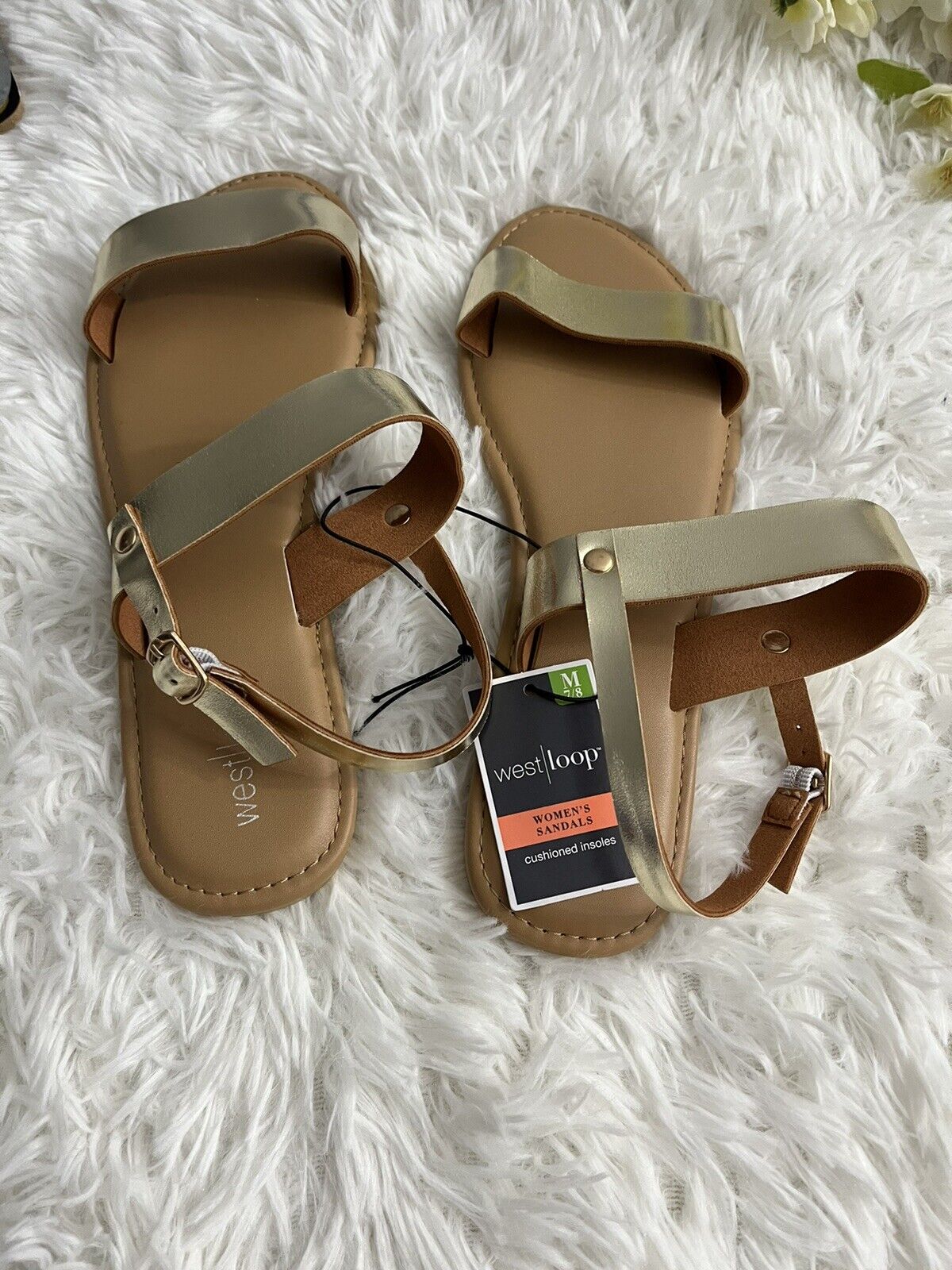 Gold Strap Sandals