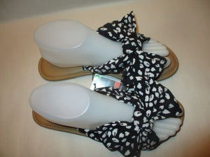 Black & White Bow Sandals