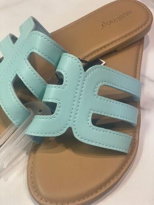 Turquoise Cushioned Sandals