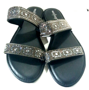 Black Double Strap Sandals