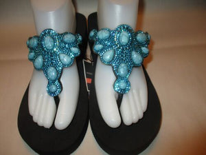 Turquoise Wedge Sandal