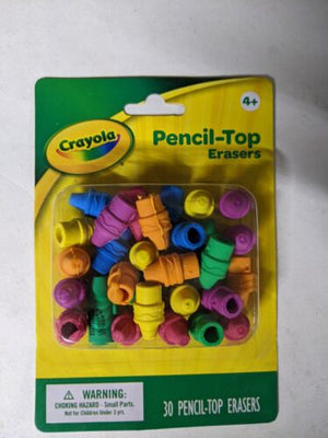 30 pack multicolor pencil eraser caps