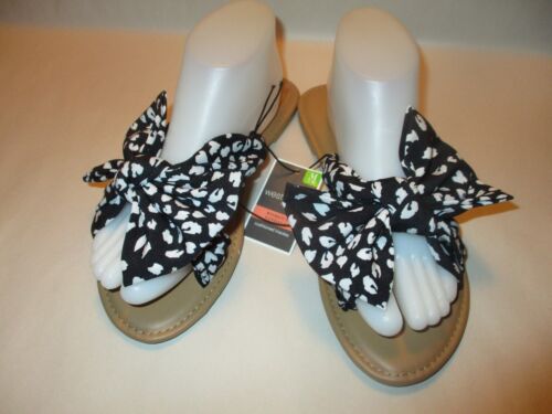 Black & White Bow Sandals