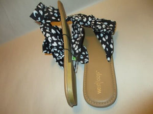 Black & White Bow Sandals